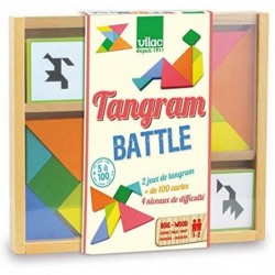 Vilac - Jeu de société - Tangram battle en bois
