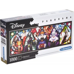 Clementoni - Puzzle 1000 pièces - Disney Vilains - Panorama