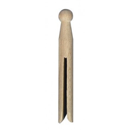 Rayher - Sachet de 50 pinces à linge en bois à tête ronde - 11 cm