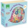 Vilac - Coffret de 81 magnets en bois - Alphabet minuscule