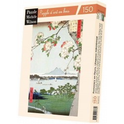 Michèle Wilson - Puzzle d'art en bois - 150 pièces - Pommiers en fleurs - Hiroshige