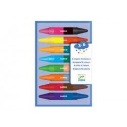 Djeco - DJ08874 - Les couleurs des petits - 8 crayons doubles côtés