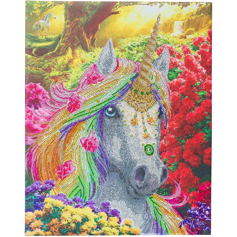 OZ - Loisirs créatifs - Crystal Art - Kit tableau broderie diamant 40x50cm  Licorne