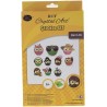 OZ - Loisirs créatifs - Crystal Art - Kit 10 stickers broderie diamant Chouettes divas