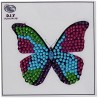 OZ - Loisirs créatifs - Crystal Art - Kit sticker broderie diamant 9x9cm Papillon