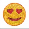 OZ - Loisirs créatifs - Crystal Art - Kit sticker broderie diamant 9x9cm Emoticône love