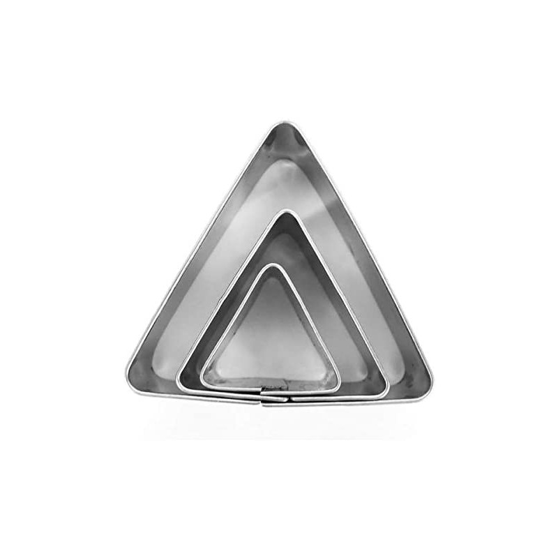 Graine Créative - Loisirs créatifs - Sachet de 3 emporte pièces en acier inox - Triangles