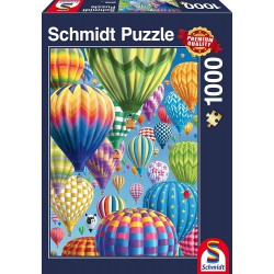 Schmidt - Puzzle 1000 pièces - Envol de ballons colorés