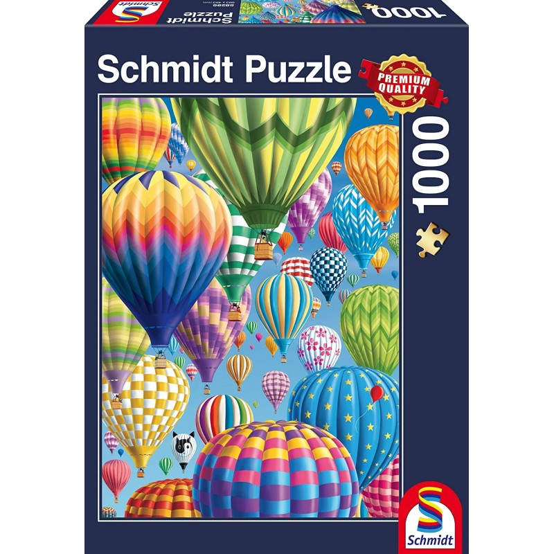 Schmidt - Puzzle 1000 pièces - Envol de ballons colorés