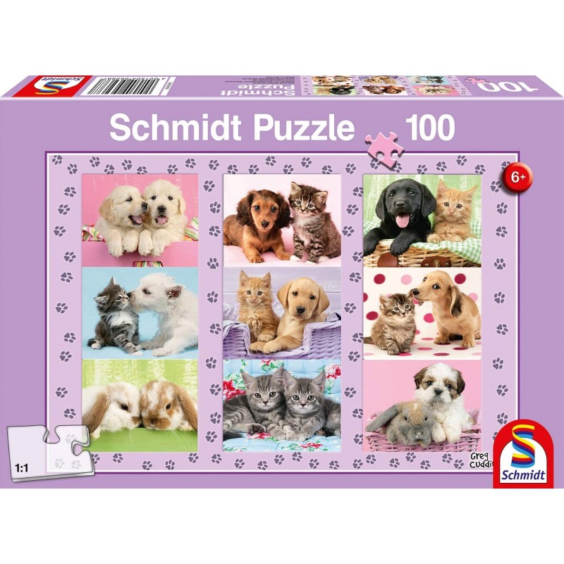 Schmidt - Puzzle 100 pièces - Mes amis les bêtes