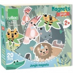 Vilac - Coffret de 20 magnets en bois - Jungle