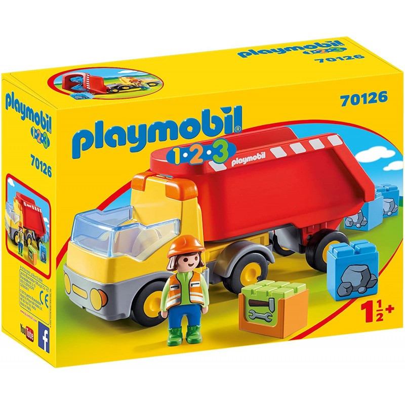 Playmobil - 70126 - 1.2.3 - Camion benne