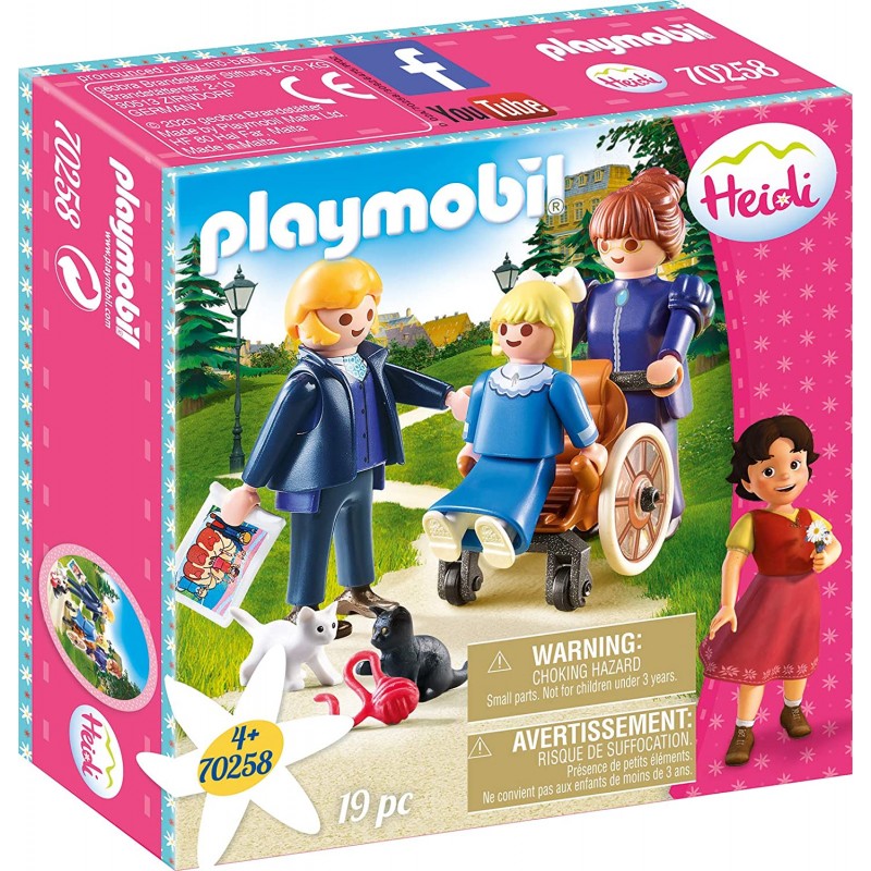 Playmobil - 70258 - Heidi - Clara avec son père et Mlle Rottenmeier