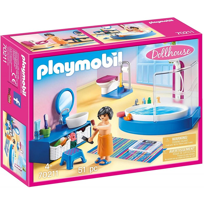 Playmobil - 70211 - La Maison traditionnelle - Salle de bain avec baignoire