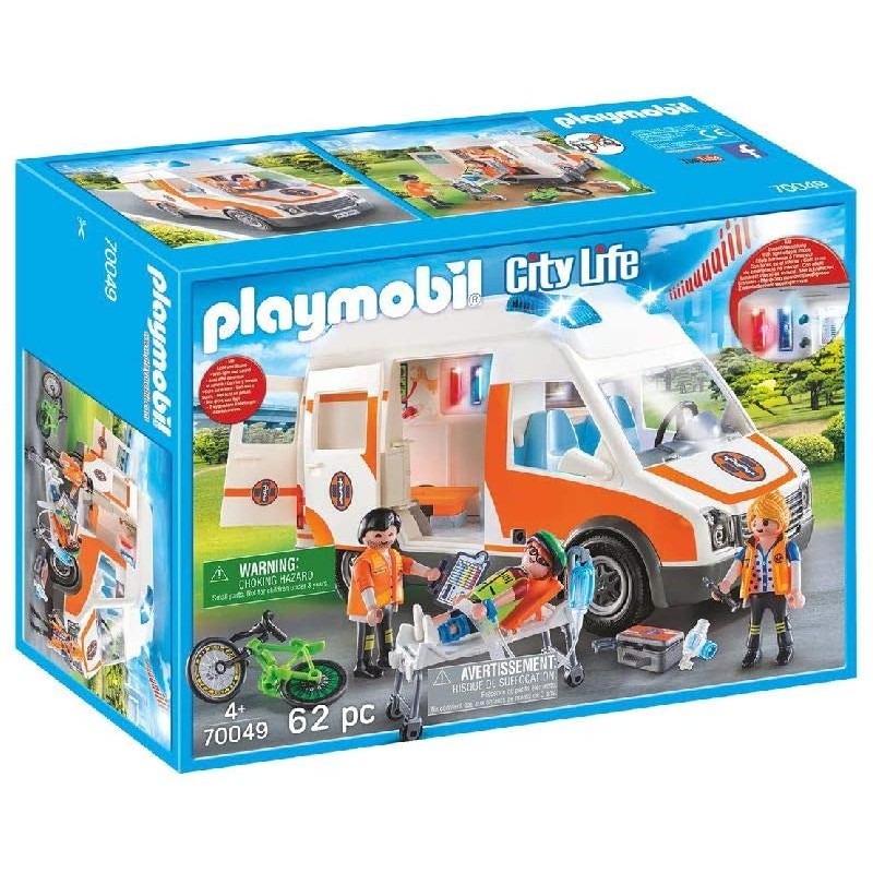 Playmobil - 70049 - L'hôpital - Ambulance et secouristes