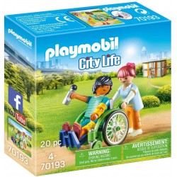 Playmobil - 70193 - L'hôpital - Patient en fauteuil roulant