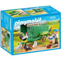 Playmobil - 70138 - La vie à la ferme - Enfant et poulailler