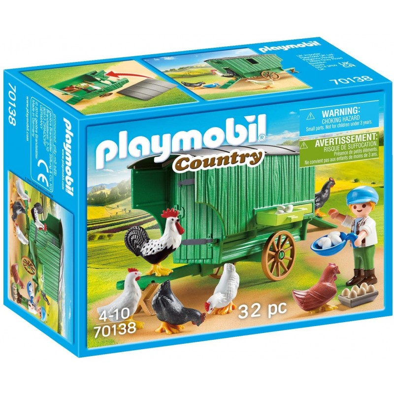 Playmobil - 70138 - La vie à la ferme - Enfant et poulailler