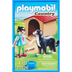 Playmobil - 70136 - La vie à la ferme - Enfant avec chien