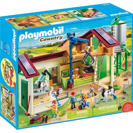 Playmobil - 70132 - La vie à la ferme - Grande ferme avec silo et animaux