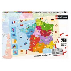 Nathan - Puzzle 250 pièces - Carte de France