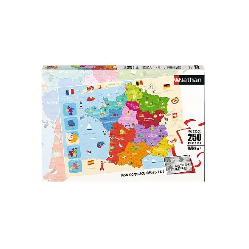Nathan - Puzzle 250 pièces - Carte de France