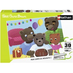 Nathan - Puzzle 30 pièces - L'anniversaire de Petit Ours Brun