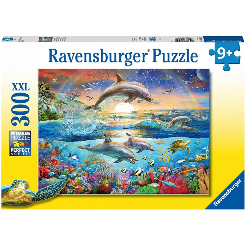 Ravensburger - Puzzle 300 pièces XXL - Le paradis des dauphins