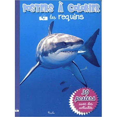 Livre - Posters à colorier - Les requins
