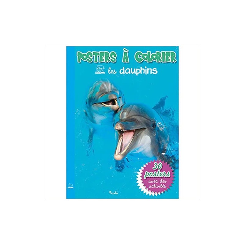 Livre - Posters à colorier - Les dauphins
