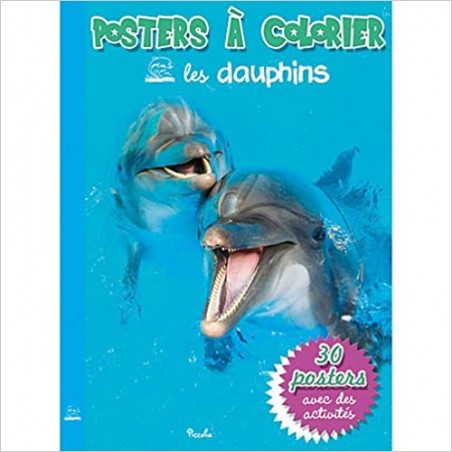 Livre - Posters à colorier - Les dauphins