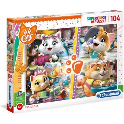 Clementoni - Puzzle 104 pièces - Cats