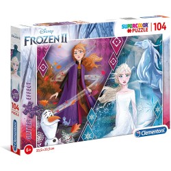 Clementoni - Puzzle 104 pièces - Disney - La Reine des Neiges