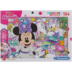 Clementoni - Puzzle 104 pièces - Disney Minnie happy - Jewels