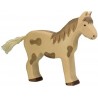 Holztiger - Figurine animal en bois - Cheval tacheté debout