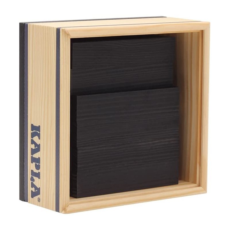 Kapla - Jeu de construction en bois - Coffret de 40 Planchettes - Noir