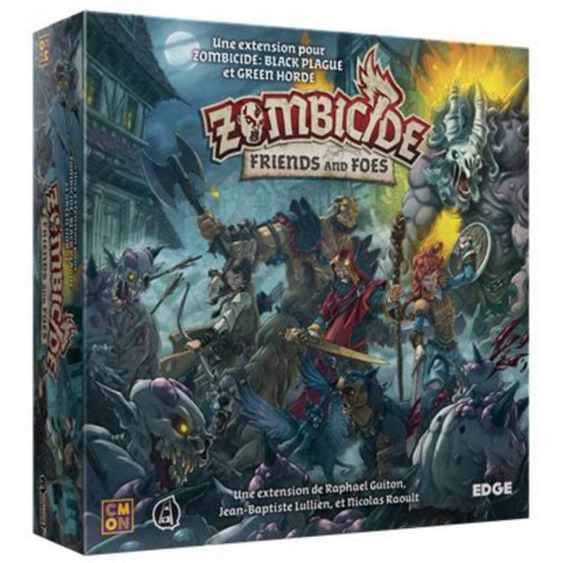 Asmodee - Jeu de société - Zombicide Black Plague - Extension Friends and Foes