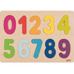 Goki - Puzzle en bois - Les lettres de l'alphabet colorées