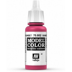 Prince August - Peinture acrylique - 802 - Rouge couché de soleil - 17 ml