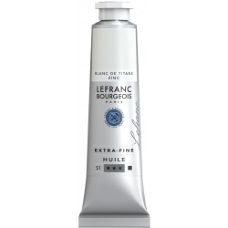 Lefranc Bourgeois - Peinture huile - 40 ml - Blanc de titane zinc
