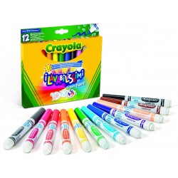 Crayola - Pochette de 12 Feutres à colorier ultra lavables