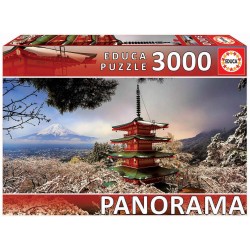 Educa - Puzzle 3000 pièces - Mont Fuji et Pagode au Japon