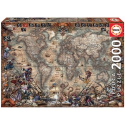 Educa - Puzzle 2000 pièces - Carte des pirates