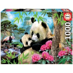 Educa - Puzzle 1000 pièces - Famille de pandas