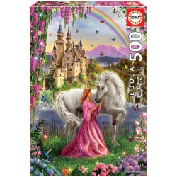 Educa - Puzzle 500 pièces - Fée et licorne