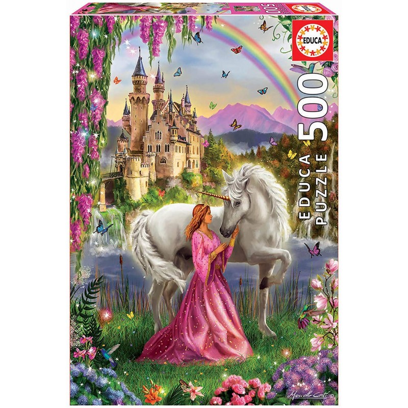 Educa - Puzzle 500 pièces - Fée et licorne