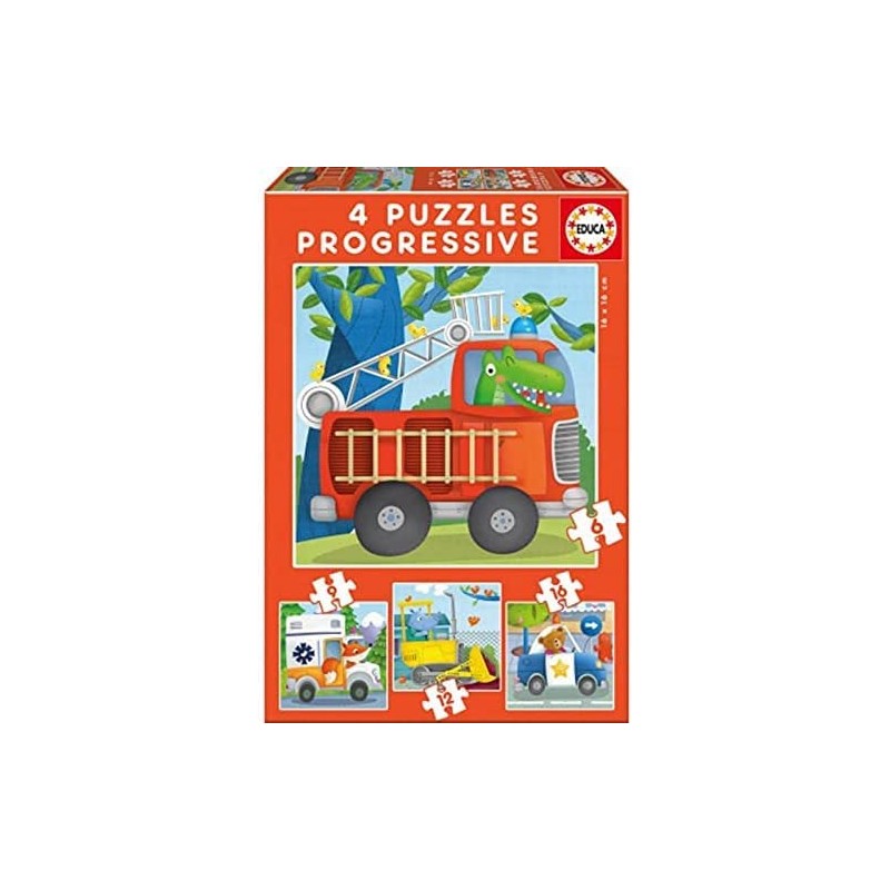 Educa - Puzzle 6, 9, 12 et 16 pièces - Patrouille de sauvetage