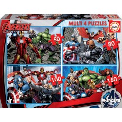 Educa - Puzzle 50, 80, 100 et 150 pièces - Avengers