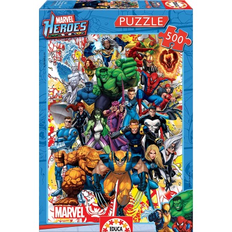 Educa - Puzzle 500 pièces - Les héros de Marvel