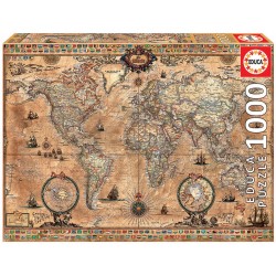 Educa - Puzzle 1000 pièces - Mappemonde antique